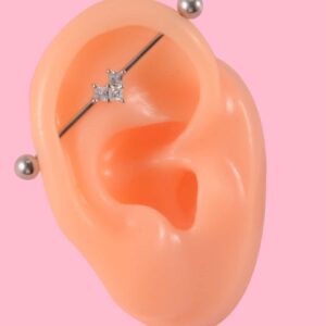 1pc Cubic Zirconia Decor Earring